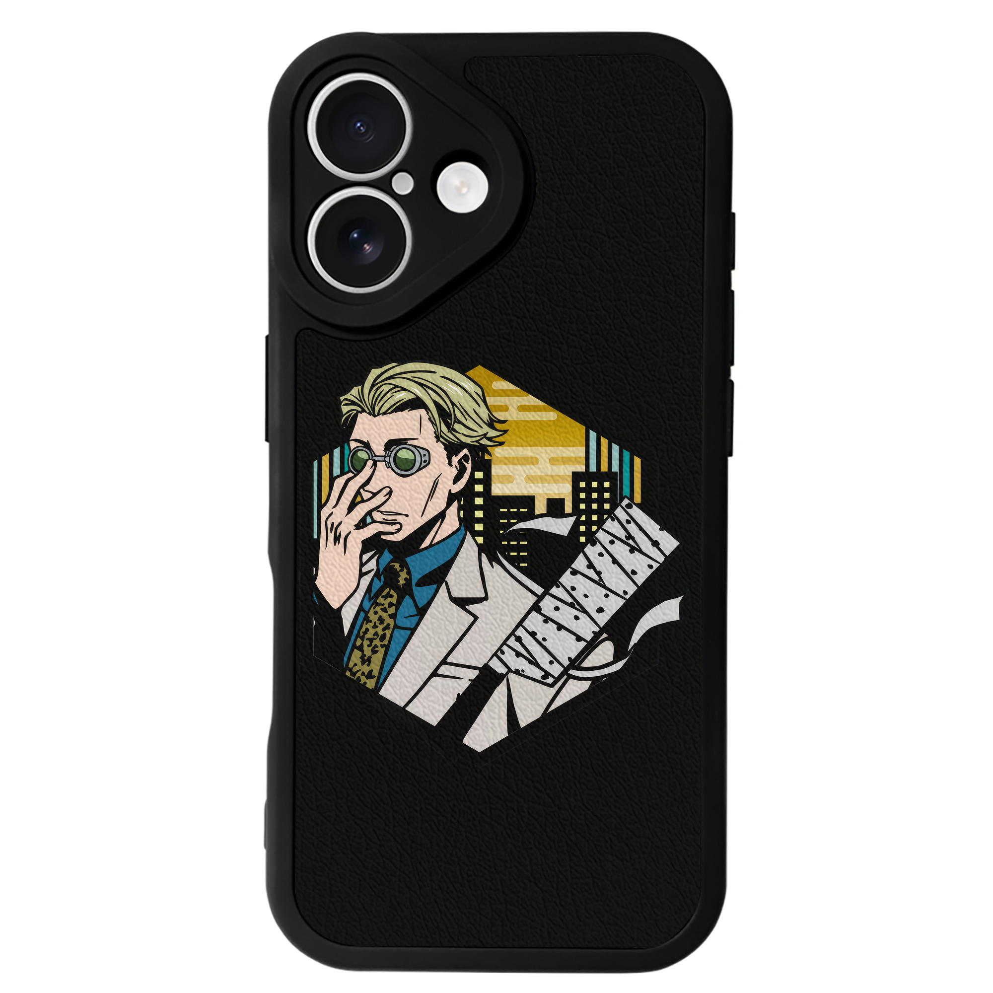 （画像用） 呪術廻戦 Jujutsu Kaisen 【iPhone 16シリーズ対応】シリコンスマホケース（レザー調） 材質：シリコン